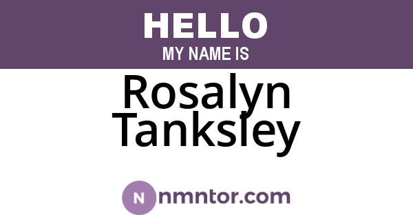 Rosalyn Tanksley