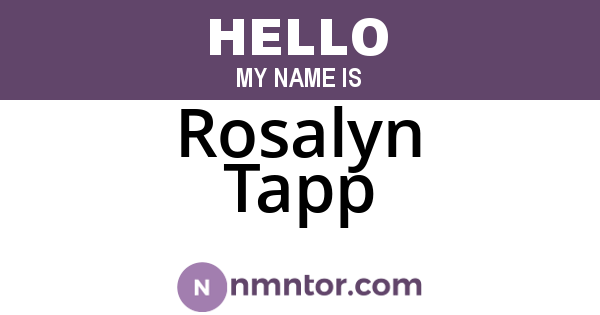 Rosalyn Tapp