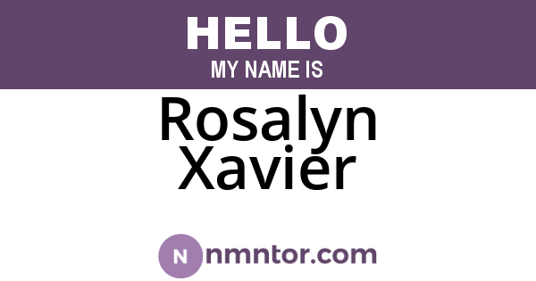 Rosalyn Xavier