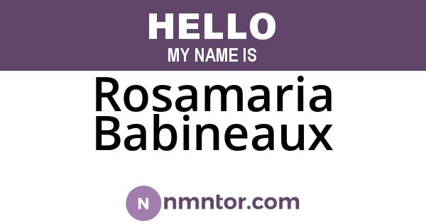 Rosamaria Babineaux