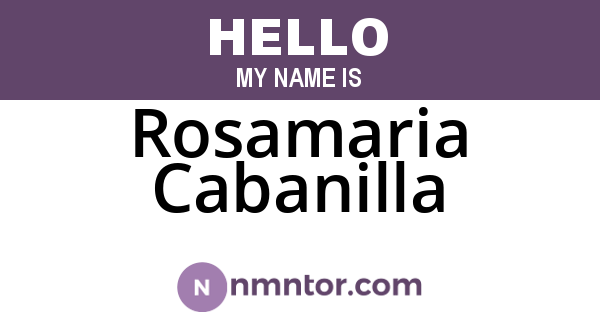 Rosamaria Cabanilla