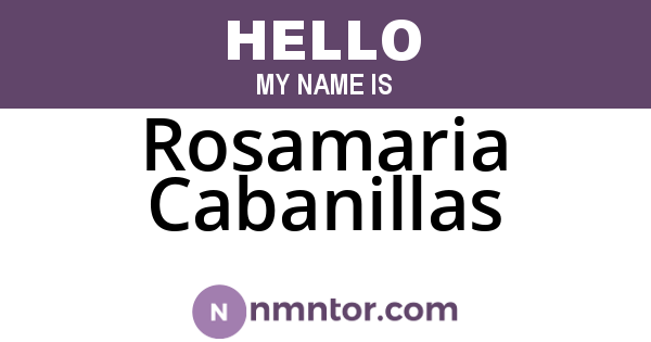 Rosamaria Cabanillas