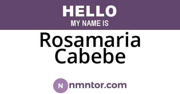 Rosamaria Cabebe