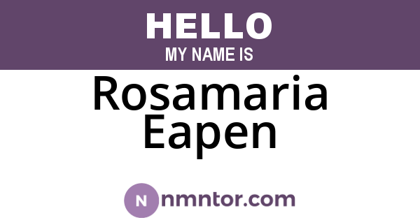 Rosamaria Eapen