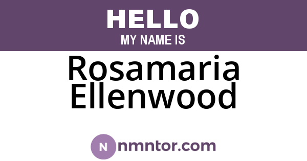 Rosamaria Ellenwood