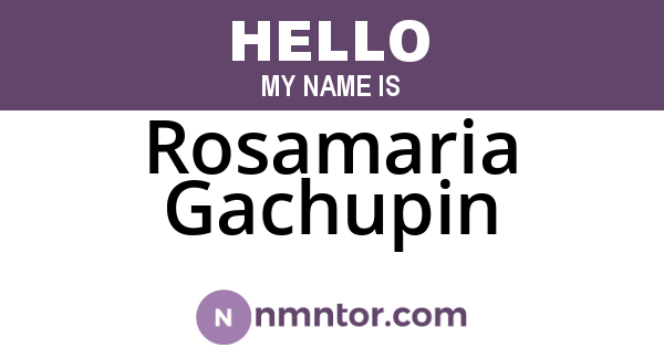 Rosamaria Gachupin