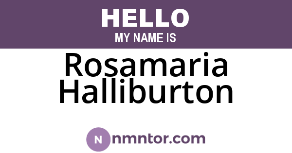 Rosamaria Halliburton