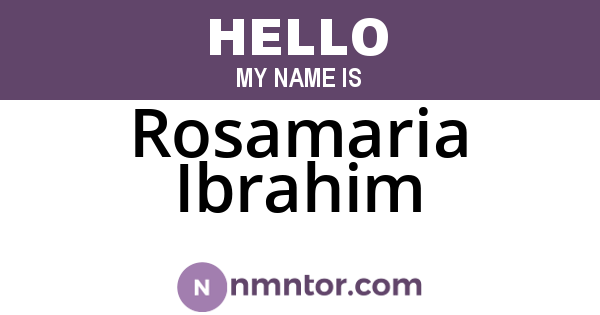 Rosamaria Ibrahim