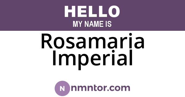 Rosamaria Imperial