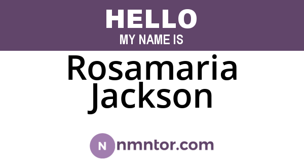Rosamaria Jackson