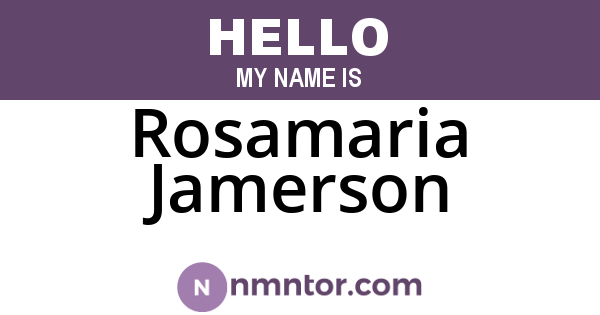 Rosamaria Jamerson