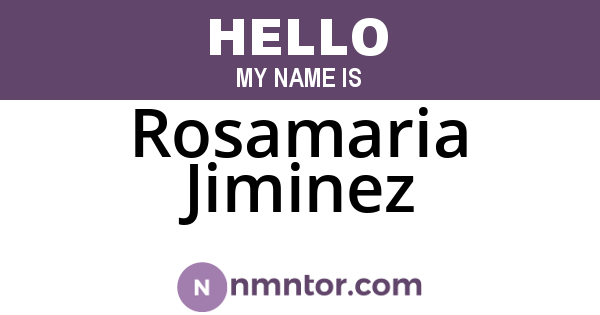 Rosamaria Jiminez
