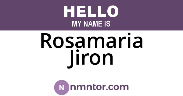 Rosamaria Jiron