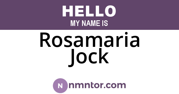 Rosamaria Jock