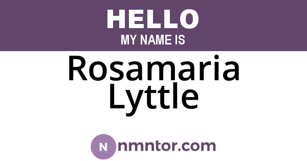 Rosamaria Lyttle
