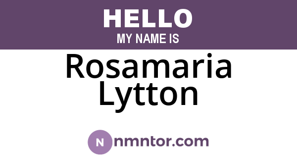Rosamaria Lytton