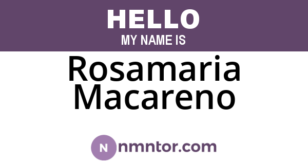 Rosamaria Macareno