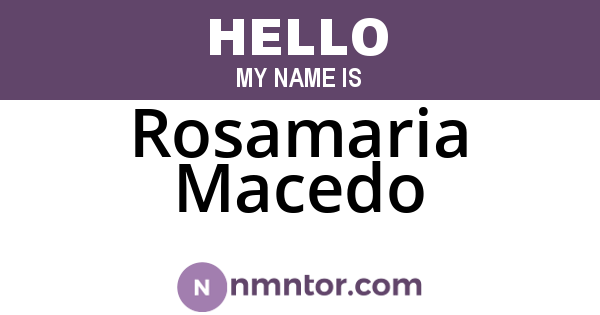 Rosamaria Macedo