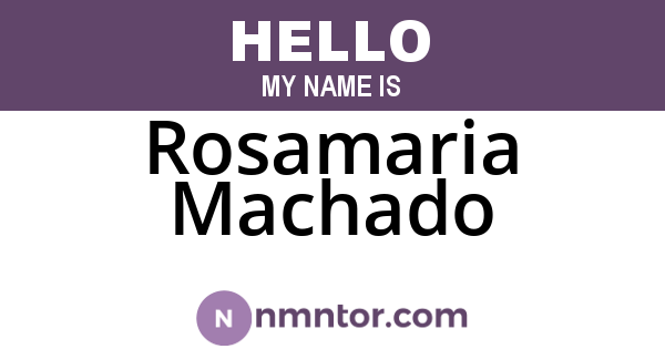 Rosamaria Machado