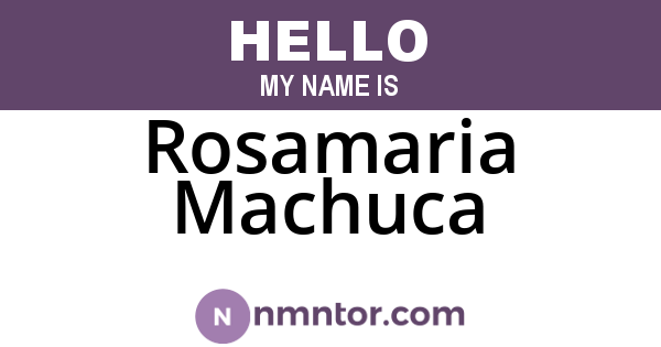 Rosamaria Machuca