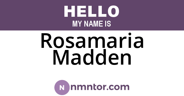 Rosamaria Madden