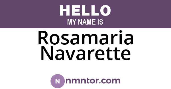 Rosamaria Navarette