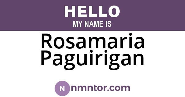 Rosamaria Paguirigan