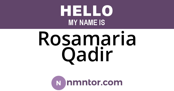Rosamaria Qadir