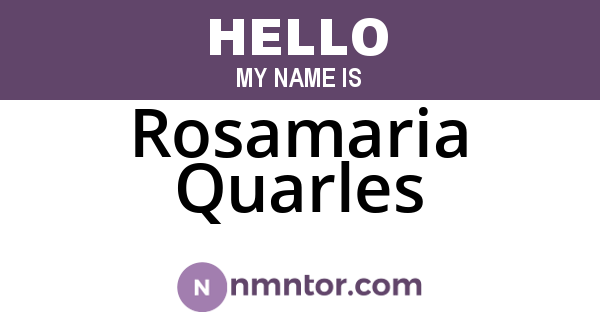 Rosamaria Quarles
