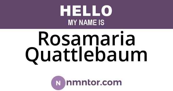 Rosamaria Quattlebaum