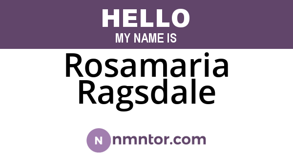 Rosamaria Ragsdale