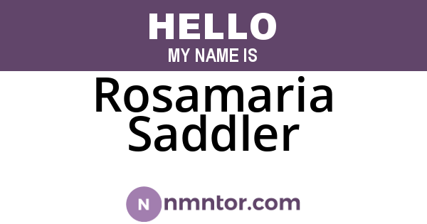 Rosamaria Saddler