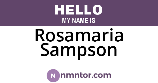 Rosamaria Sampson