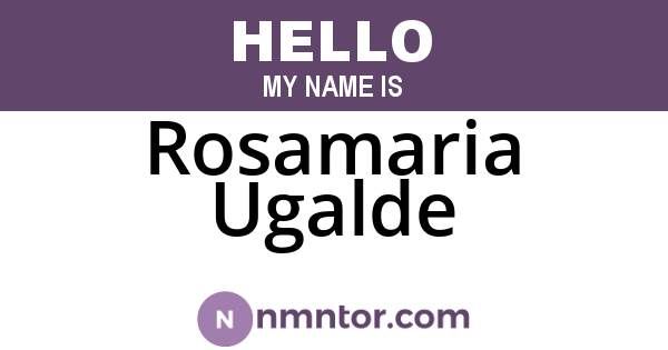 Rosamaria Ugalde