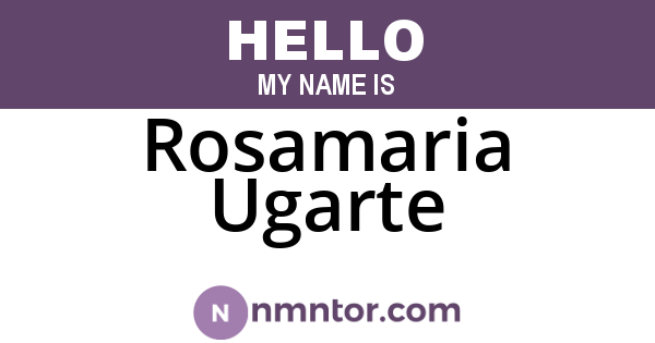 Rosamaria Ugarte