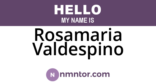 Rosamaria Valdespino