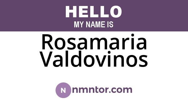 Rosamaria Valdovinos