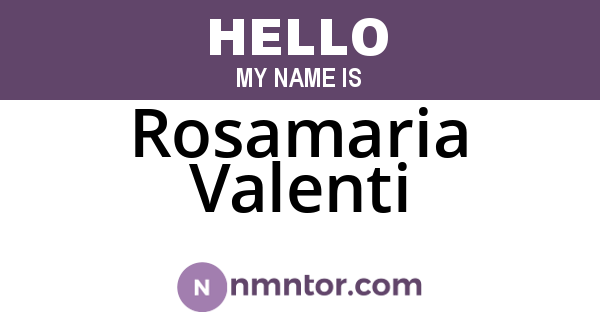 Rosamaria Valenti