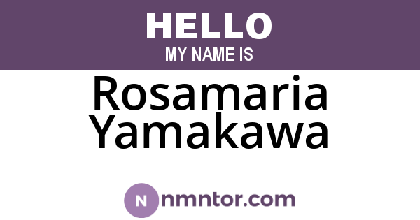 Rosamaria Yamakawa