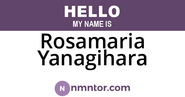 Rosamaria Yanagihara
