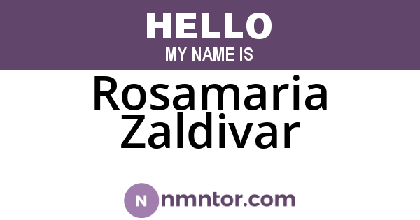 Rosamaria Zaldivar