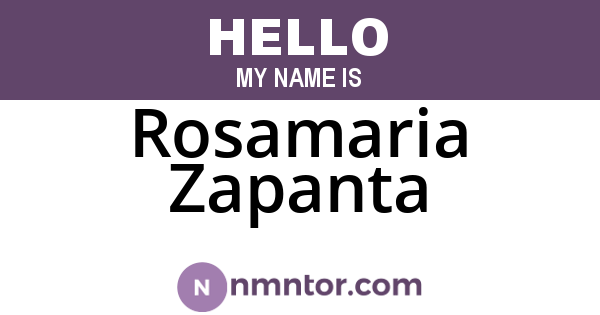 Rosamaria Zapanta