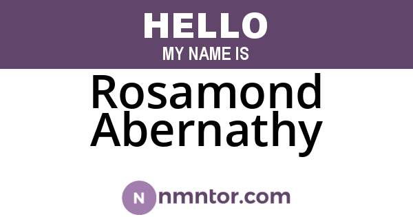 Rosamond Abernathy