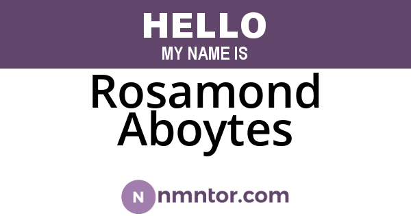 Rosamond Aboytes