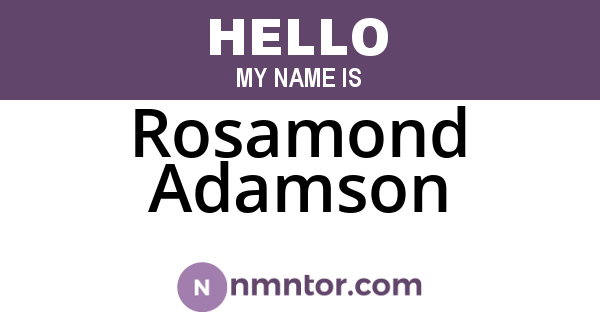 Rosamond Adamson