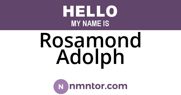 Rosamond Adolph