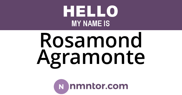 Rosamond Agramonte