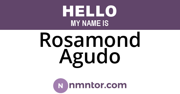Rosamond Agudo
