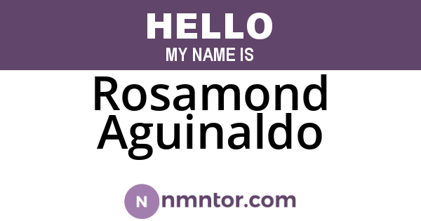 Rosamond Aguinaldo