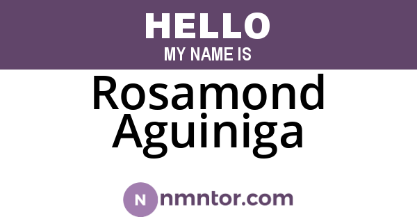 Rosamond Aguiniga